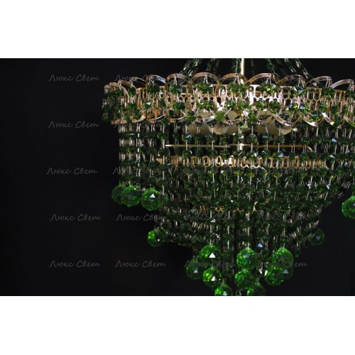 Люстра Натали Софья зеленая в Сочи Гусь Хрустальный