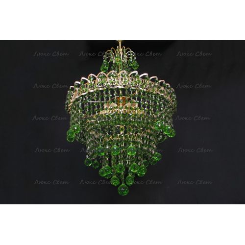 Люстра Натали Софья зеленая в Сочи Гусь Хрустальный