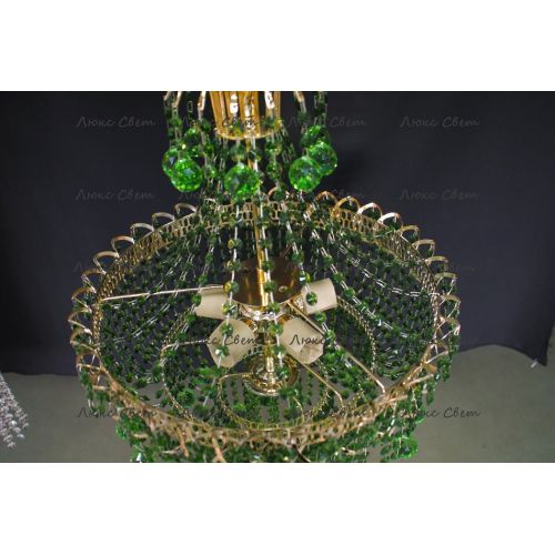 Люстра Натали Софья зеленая в Сочи Гусь Хрустальный