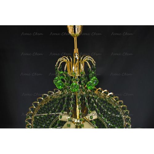 Люстра Натали Софья зеленая в Сочи Гусь Хрустальный