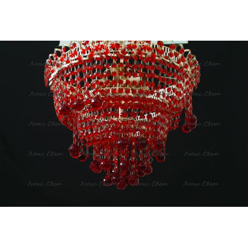 Люстра Натали Софья красная  в Сочи Гусь Хрустальный