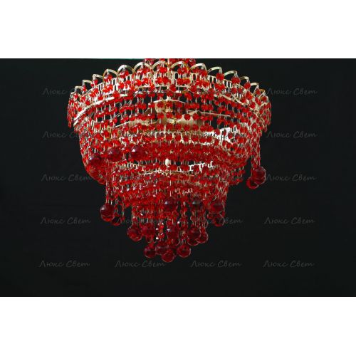 Люстра Натали Софья красная  в Сочи Гусь Хрустальный