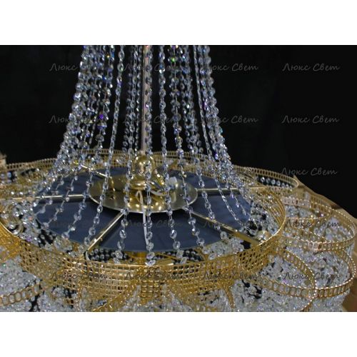 Люстра Лотос с подвесом диаметр 1000 мм высота1500 мм в Сочи Гусь Хрустальный