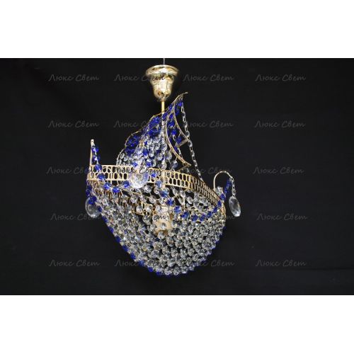 Люстра Корвет 1 ламповый синий в Сочи Гусь Хрустальный
