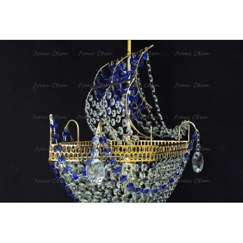 Люстра Корвет 1 ламповый синий в Сочи Гусь Хрустальный