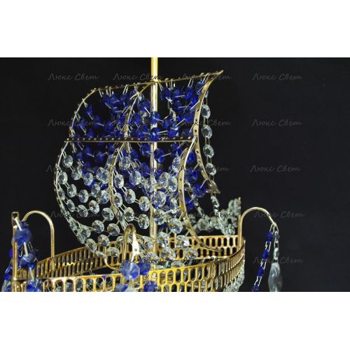 Люстра Корвет 1 ламповый синий в Сочи Гусь Хрустальный