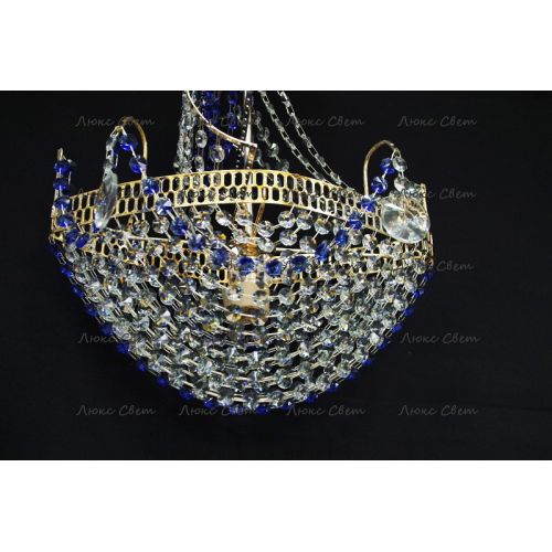 Люстра Корвет 1 ламповый синий в Сочи Гусь Хрустальный