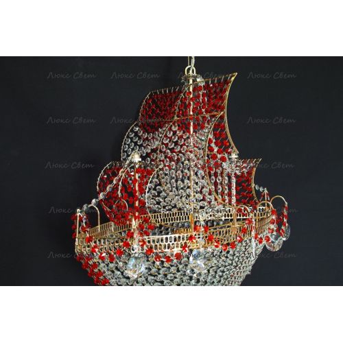 Люстра Корвет красный в Сочи Гусь Хрустальный