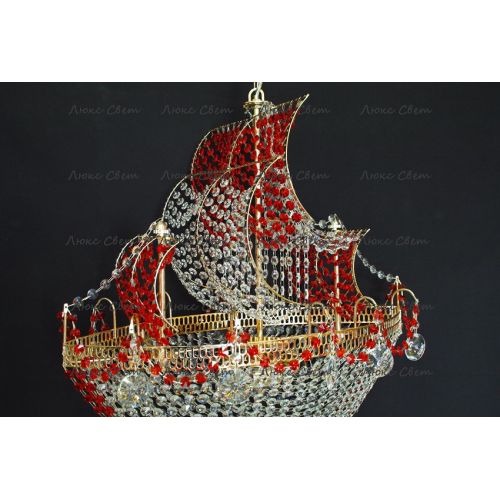 Люстра Корвет красный в Сочи Гусь Хрустальный