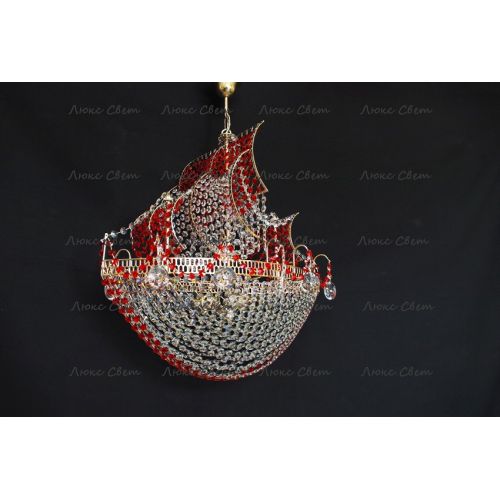 Люстра Корвет красный в Сочи Гусь Хрустальный