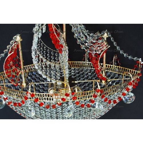 Люстра Корвет красный в Сочи Гусь Хрустальный