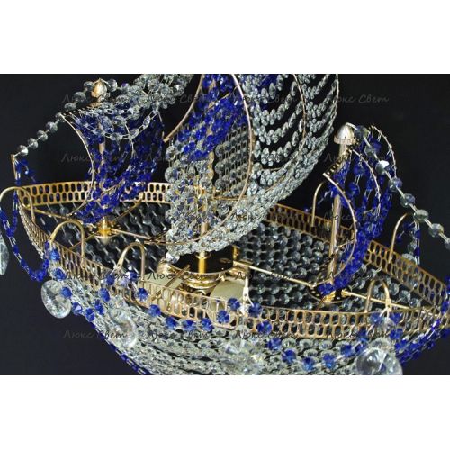 Люстра Корвет синий в Сочи Гусь Хрустальный