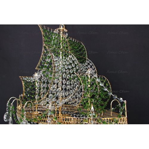 Люстра Корвет зеленый в Сочи Гусь Хрустальный