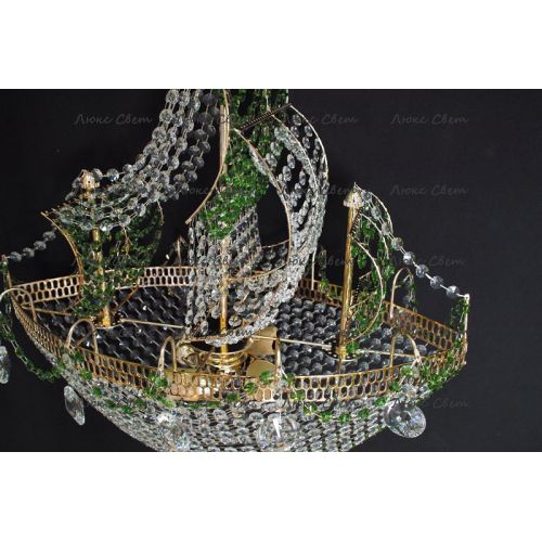 Люстра Корвет зеленый в Сочи Гусь Хрустальный