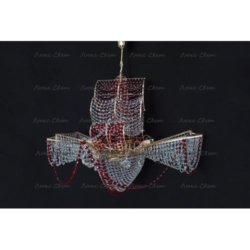 Люстра Летучий Голландец красный в Сочи Гусь Хрустальный