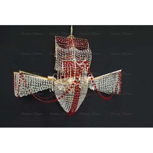 Люстра Летучий Голландец красный в Сочи Гусь Хрустальный