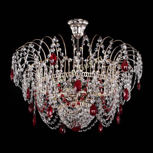 Люстра Агата № 2 - 4 лампы Красная в Сочи Гусь Хрустальный