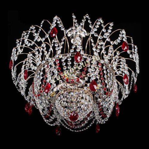 Люстра Агата № 2 - 4 лампы Красная в Сочи Гусь Хрустальный