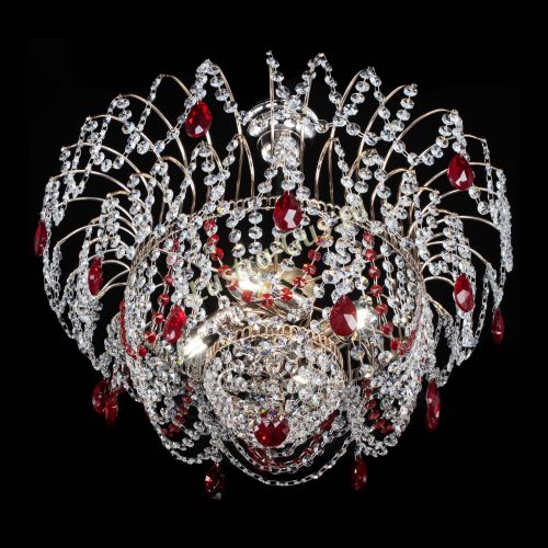 Люстра Агата № 2 - 4 лампы Красная в Сочи Гусь Хрустальный