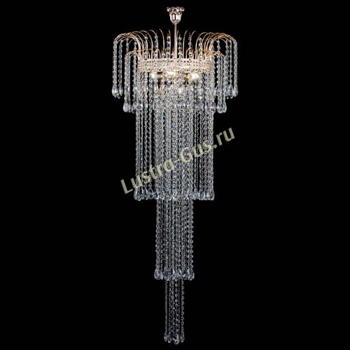 Люстра Агата Каскад №4 длинная в Сочи Гусь Хрустальный