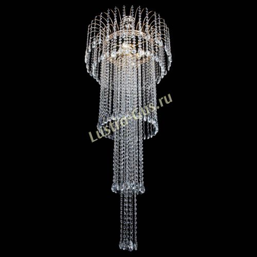 Люстра Агата Каскад №4 длинная в Сочи Гусь Хрустальный