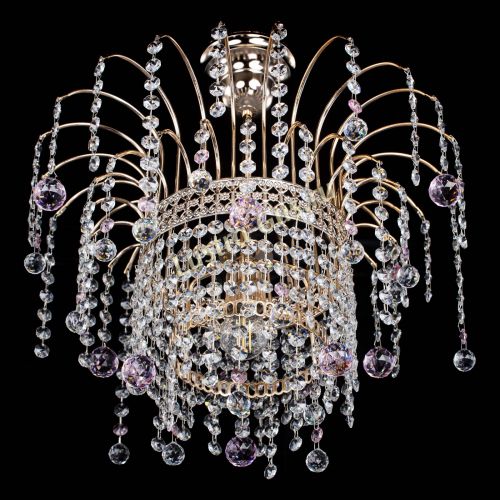 Люстра Агата Венеция №1 розовая в Сочи Гусь Хрустальный