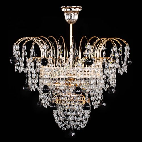 Люстра Агата Венеция №2 - 3 лампы черная в Сочи Гусь Хрустальный