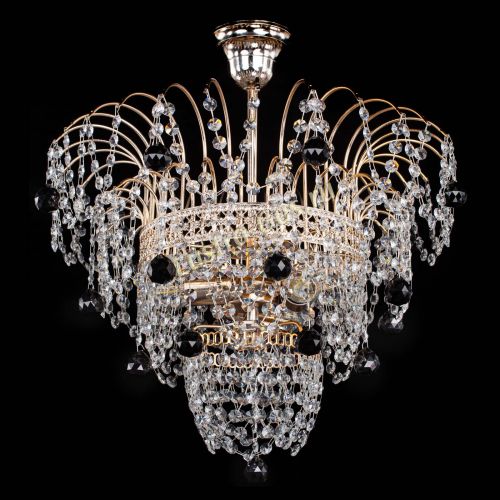 Люстра Агата Венеция №2 - 3 лампы черная в Сочи Гусь Хрустальный