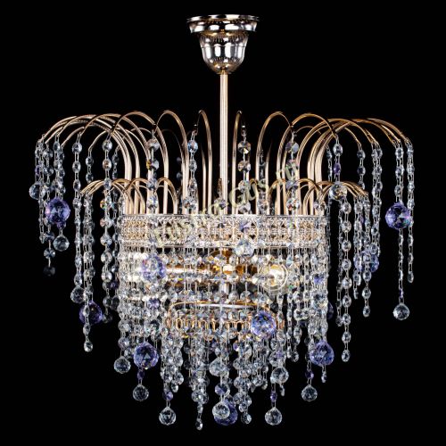 Люстра Агата Венеция №3 фиолетовая в Сочи Гусь Хрустальный