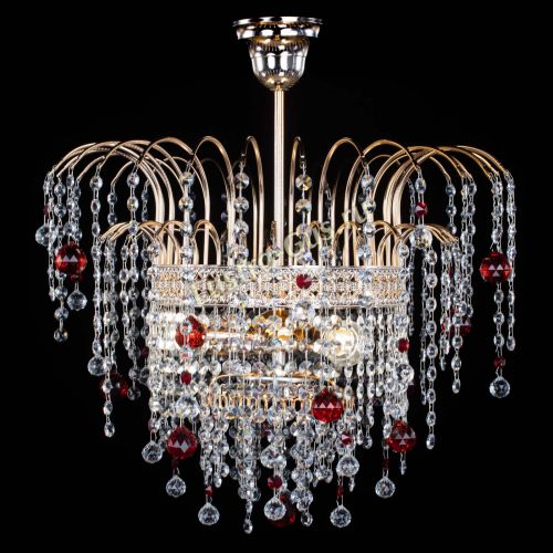 Люстра Агата Венеция №3 красная в Сочи Гусь Хрустальный