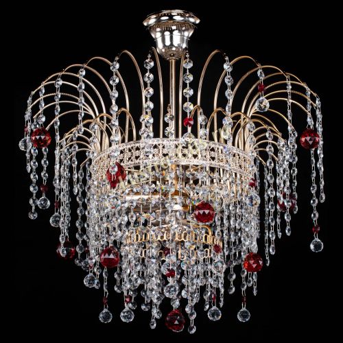 Люстра Агата Венеция №3 красная в Сочи Гусь Хрустальный