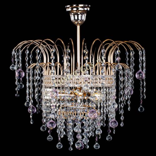 Люстра Агата Венеция №3 розовая в Сочи Гусь Хрустальный