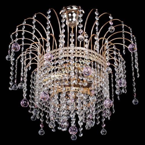 Люстра Агата Венеция №3 розовая в Сочи Гусь Хрустальный