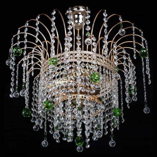 Люстра Агата Венеция №3 зеленая в Сочи Гусь Хрустальный