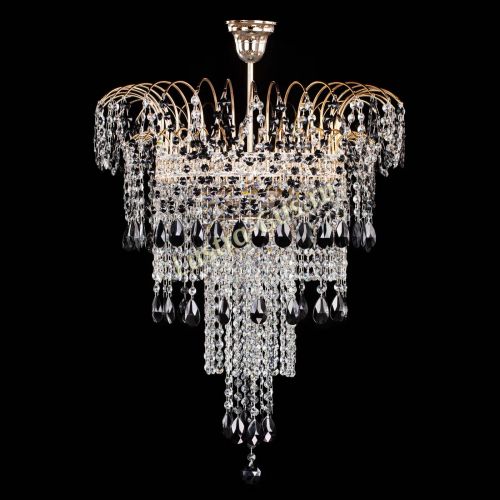 Люстра Агата Венеция №4 длинная Черная в Сочи Гусь Хрустальный