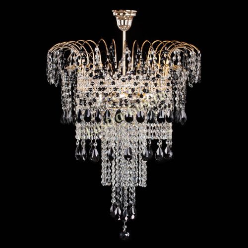 Люстра Агата Венеция №4 длинная Черная в Сочи Гусь Хрустальный