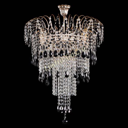 Люстра Агата Венеция №4 длинная Черная в Сочи Гусь Хрустальный