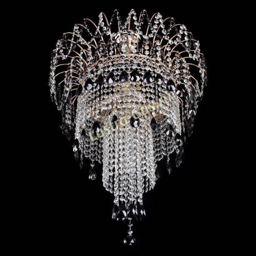 Люстра Агата Венеция №4 длинная Черная в Сочи Гусь Хрустальный