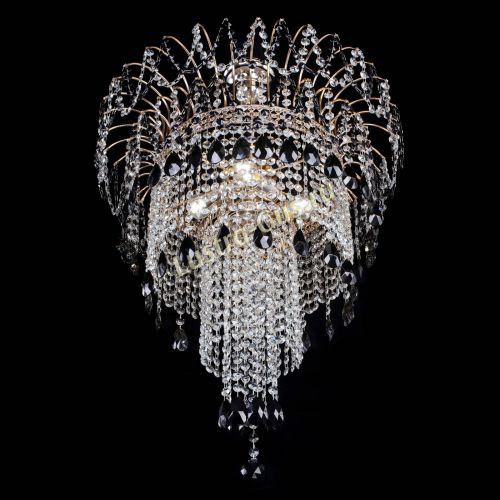 Люстра Агата Венеция №4 длинная Черная в Сочи Гусь Хрустальный