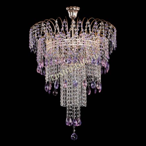 Люстра Агата Венеция №4 длинная Разноцветная в Сочи Гусь Хрустальный