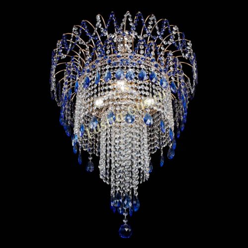 Люстра Агата Венеция №4 длинная Синяя в Сочи Гусь Хрустальный