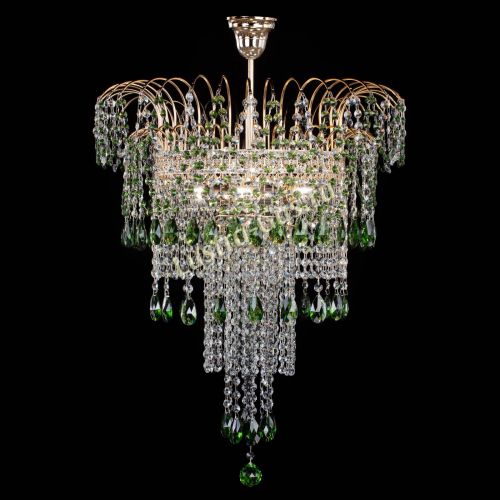 Люстра Агата Венеция №4 длинная Зеленая в Сочи Гусь Хрустальный