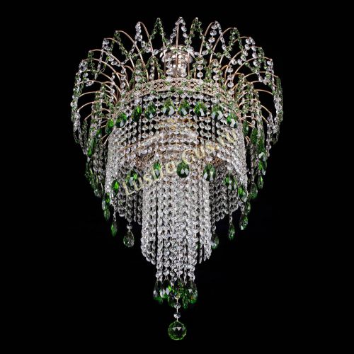 Люстра Агата Венеция №4 длинная Зеленая в Сочи Гусь Хрустальный