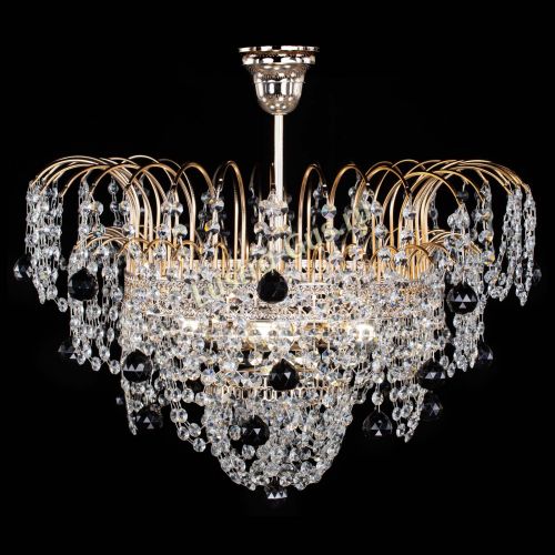 Люстра Агата Венеция №4 шар черная в Сочи Гусь Хрустальный