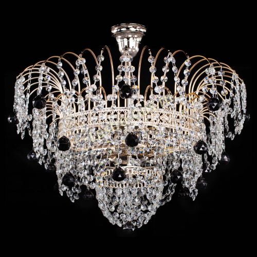 Люстра Агата Венеция №4 шар черная в Сочи Гусь Хрустальный