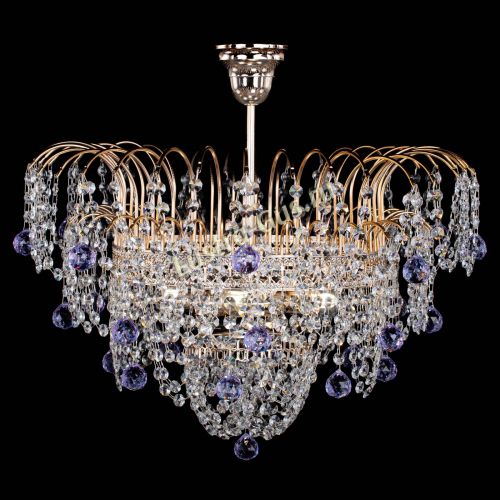 Люстра Агата Венеция №4 шар фиолетовая в Сочи Гусь Хрустальный
