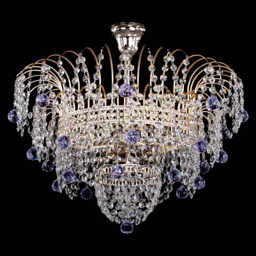 Люстра Агата Венеция №4 шар фиолетовая в Сочи Гусь Хрустальный