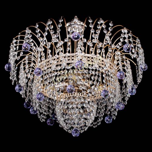 Люстра Агата Венеция №4 шар фиолетовая в Сочи Гусь Хрустальный