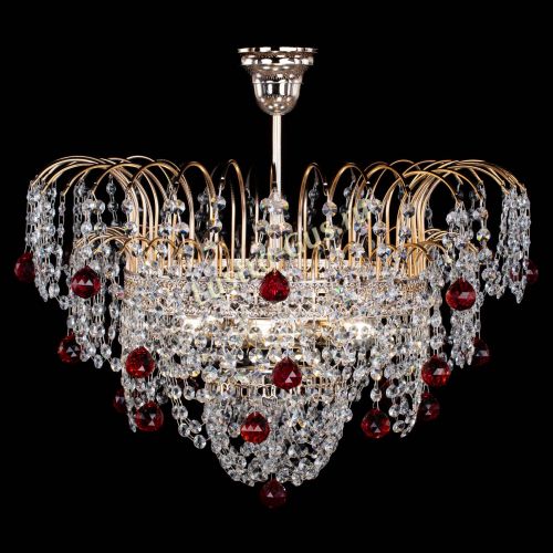 Люстра Агата Венеция №4 шар красная в Сочи Гусь Хрустальный