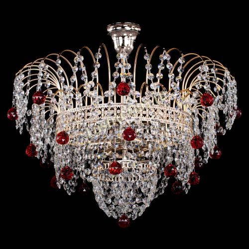 Люстра Агата Венеция №4 шар красная в Сочи Гусь Хрустальный
